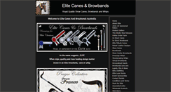 Desktop Screenshot of elitecanesandbrowbands.com